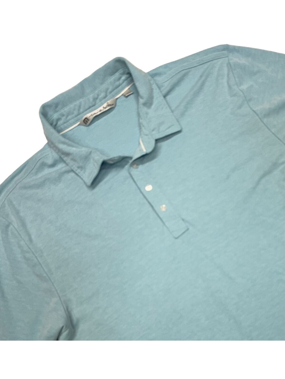 TRAVIS MATHEW Men's XXL Blue Polyester Blend Golf Polo Shirt TM